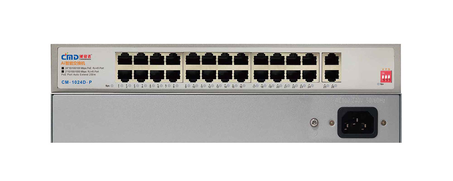 千兆POE交换机 CM-1024D-P