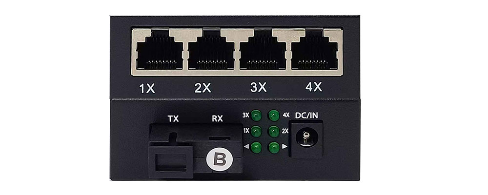 千兆收发器-CM-1G04T(SC)-千兆1光4电B端